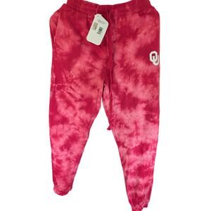 ZooZatz Oklahoma Sooners Tie Dye Jogger Sweatpants NWT Small Crimson OU